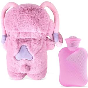 Unyqoos® Knuffelzachte warmwaterkruik met pluche hoes voor koude winterdagen
