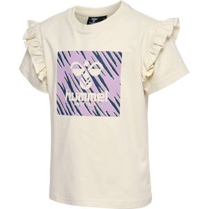 Hummel - Hmlflowy Ruffle T-Shirt - Birch - Kinder T-Shirt