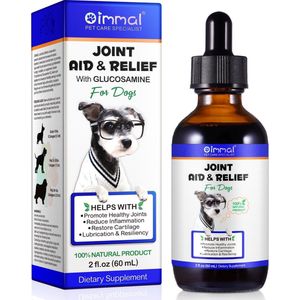 JOINT AID & RELIEF - tegen stijve gewrichten en gewrichtsslijtage bij honden - helpt bij de opbouw van kraakbeen - met glucosamine, chondroitine. MSM, ascorbine zuur, kurkuma olie, duivelsklauw olie