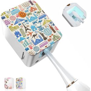 Diepe tandenborstel ontsmettingsmiddel UV-C sterilisator - Thuis en op reis, USB oplaadbaar, 3D-ontwerp, Compatibel met opzetborstelkoppen