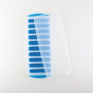IJsblokjes vorm - ijsblokjesvorm met deksel - staafvormig - blauw - Set van 2 stuks - Ice cube mold - IJsblokjes maker - IJsblokjes vorm - ijsblokjesmachine