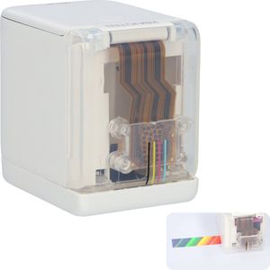 Mini inkt printer - Pocket printer voor bestempeling! - Printer zonder papier - Kleur printer - Pocketprinter - USB-C oplaadbaar - Makkelijk draagbare printer voor stempels - Wit