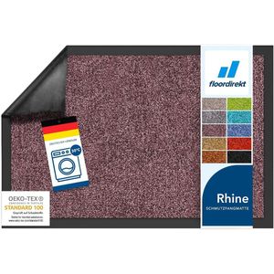 FLOORDIREKT Deurmat - Droogloopmat - Schoonloopmat - Rhine - Paars - 120 x 300 cm