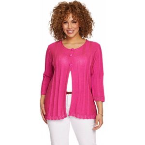 Lang opengewerkt vest met knopen