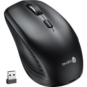 Rechargeable Wireless Mouse - Multi-Device 800 1200 1600 2400DPI - Black
