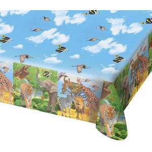 Safari/jungle themafeest tafelkleed 130 x 180 cm