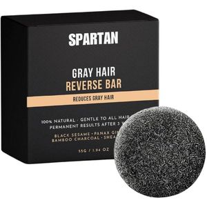 Spartan Gray Hair Reverse Soap Shampoo Bar - Anti Grijs Haar Shampoo - Natuurlijk & Verzorgend - 55 g