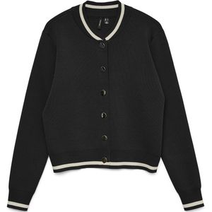 Vero Moda - Vmevelijn Ls Bomber Knit Cardigan - Zwart - Dames