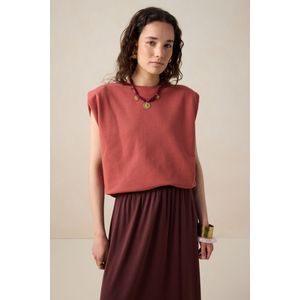 Rode mouwloze sweater