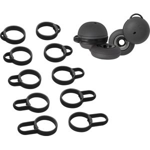 kwmobile - Oorhaken - Zwart - Silicone - Voor Sony Linkbuds WF-L900