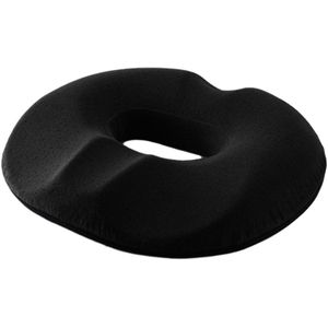 Stoelkussen - traagschuim zitkussen - ergonomische steun & pijnverlichting - voor kantoor, auto, zwangerschap - comfortkussen - volwassenen - zwart - 45x35cm - 1 stuk