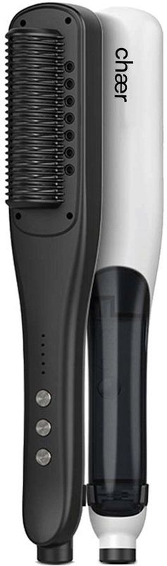 Chaer - Steam Brush Pro - Professionele Stoom Stijltang - Wit - 3-in-1