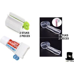 Bob Online™ - 2 Stuks Elektrische Tandenborstel Beschermhoesjes + 2 Stuks Tandpastadispensers – 2 Pcs Electric Toothbrush Covers + 2 Pcs Toothpaste Dispensers – Beschermcovers voor Elektrische Tandenborstel – Elektrische Tandenborstel Covers