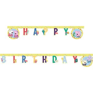 PROCOS - Peppa Pig happy birthday slinger 2 m - Decoratie > Slingers en hangdecoraties
