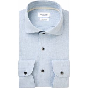 Profuomo - Overhemd Linnen Lichtblauw - Heren - Maat 38 - Slim-fit