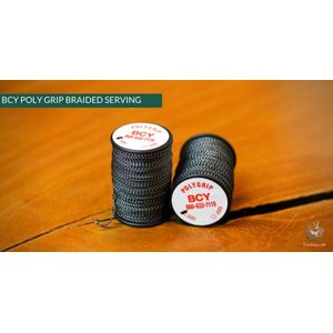 Bcy Polyester Serving Garen Gevlochten Wit Zwart 0.020