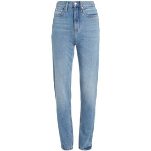 Calvin Klein - Slim Straight Jeans - Lichtblauw - Stijf Denim Katoen