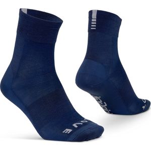 GripGrab - Merino Lightweight SL Zomer Fietssokken Sport Sokken Wielersokken met Merino Wol - Navy Blauw - Unisex - Maat XS (35-38)