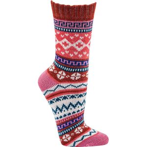 Noors katoenen sokken â€“ geel / rood â€“ 90% katoen â€“ maat 39/42