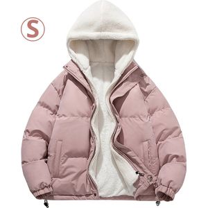 Nivard Parka Heren - Winterjas - Sherpa - Voor Heren - Jas - Winter - Volwassen - Extra Zacht - Roze - Maat S