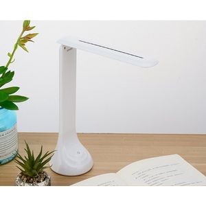 Opvouwbare Bureaulamp - Touch aan/uit knop - 3 Standen - COB - Dimbaar - Inklapbaar - Op Batterij OF Usb (Inclusief USB Kabel) - Wit - Fraai Design -