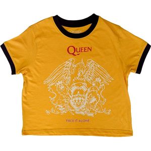 Queen - Face It Alone Crest Crop top - S - Geel