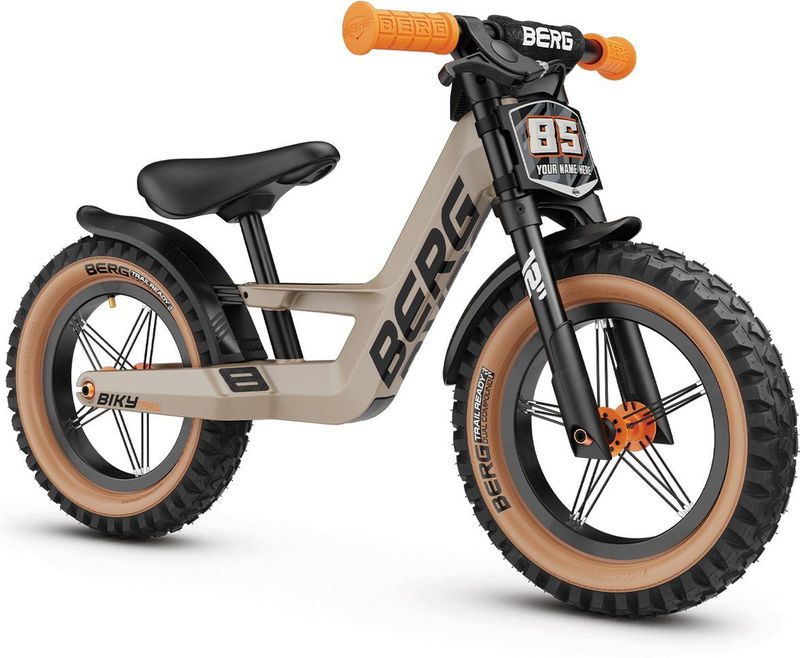 BERG Biky Trail - Loopfiets - Sand - 12 inch - Lichtgewicht Magnesium Frame - Incl. Handrem