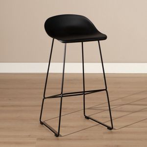 Livin24 Barkruk Ellen zwart Scandinavisch design 76 cm - barstoel