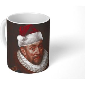 Mok - Koffiemok - Willem van Oranje - Kerstmuts - Oude meesters - Mokken - 350 ML - Beker - Koffiemokken - Theemok