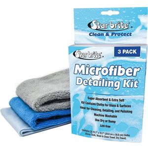 Star brite Microfiber Detailing Kit | 3-pack
