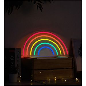 OHNO Neon Verlichting Rainbow - Neon Lamp - Wandlamp - Decoratie - Led - Verlichting - Lamp - Nachtlampje - Mancave - Neon Party - Kamer decoratie aesthetic - Wandecoratie woonkamer - Wandlamp binnen - Lampen - Neon - Led Verlichting - Multicolor