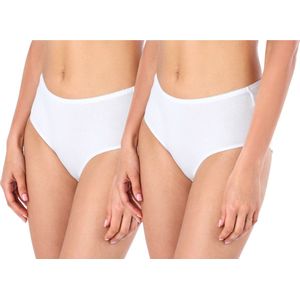 Bellivalini Dames Slip Onderbroek 2Pack – Katoen – WitWit – S – BLV-BLV50-195-SL