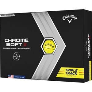 Callaway Chrome Soft-X Triple Track 2022 Golfballen - Geel - 12 Stuks