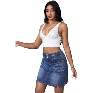 Nivard Spijkerrok - Rok - Jeansrok Dames - Denim - Spijkerjurk - S