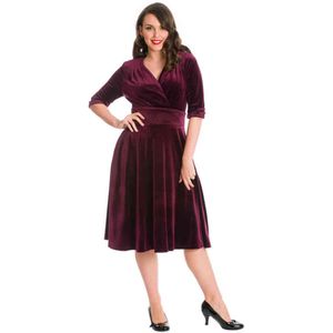 Dancing Days - DATE NIGHT Flare jurk - XL - Bordeaux rood