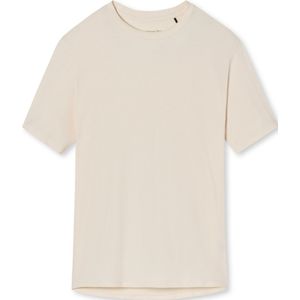 SCHIESSER Mix+Relax T-shirt - dames shirt korte mouwen cremekleurig - Maat: 38