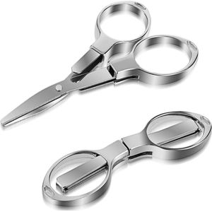 Compacte opvouwbare schaar 83 x 24 cm 2 stuks van roestvrij staal voor naaien, papierknippen en meer