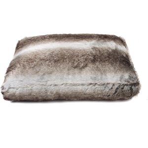 Lex & Max Royal Fur - Losse hoes voor hondenkussen - Boxbed - Zilvervos - 90x65x9cm