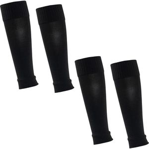 Heren 40cm Zwarte Voetbalsokken 2-Pack Zwart, 40-50