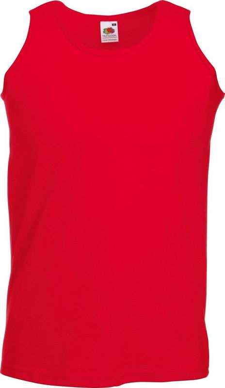 Fruit Of The Loom - Heren Atletisch Mouwloos Hemd - Rood