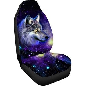 Autohoes - Stoelhoes Auto - Hoes Autostoel - Beschermhoes Universeel - Stoelbeschermer - Wolf Design - Polyester - Elastiek