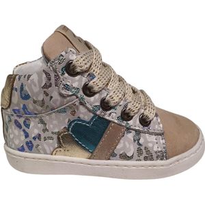 Jochie & Freaks - Demi 25110 - Veterschoenen - Halfhoog - Meisjes - Zwart