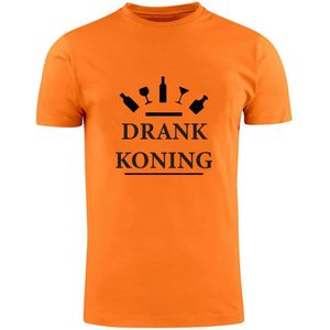 Drank Koning Oranje T-shirt | Koningsdag | koning | feest | bier | wijn | Unisex