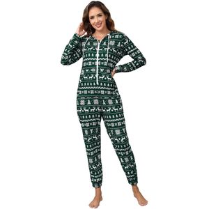Kerst Onesie voor Vrouwen, Jumpsuit met Capuchon, Lange Mouwen, Ritssluiting, Eendelig Pyjama, Nieuwigheid Nachtkleding