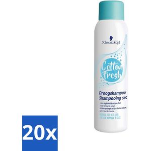 20 x Schwarzkopf Droogshampoo Cotton Fresh 150 ml - Vegan - Droogshampoo Schwarzkopf