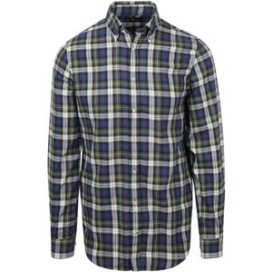 Steppin' Out Overhemd Flanel Checks Groen Blauw - Maat S - Heren - Casual Shirt