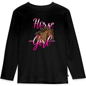Horse Girl – Paardenmeisje- Paardenliefde In Roze Stijl Premium T-Shirt Kinderen Met Lange Mouwen
