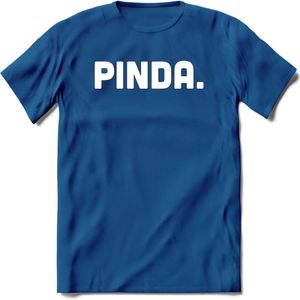 Pinda - Snack T-Shirt | Grappig Verjaardag Kleding Cadeau | Eten En Snoep Shirt | Dames - Heren - Unisex Tshirt | - Donker Blauw - S