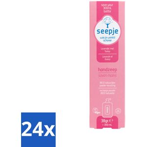 Seepje - Handzeep - Rijke Geur en Hydratatie - Lavendel met Tonka - Navulverpakking - 38 g - Voordeelverpakking - 24 stuks