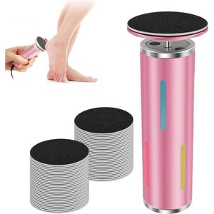 Elektrische Eeltverwijderaar - Roze - Voetvijl - 60 Vervangbare Schuurpads - USB Oplaadbaar